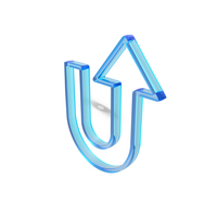U Turn Arrow Up Glass PNG & PSD Images