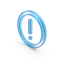 Warning Exclamation Circler Glass PNG & PSD Images