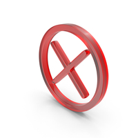 Wrong Cross Double Circle Multiply Icon Glass PNG & PSD Images