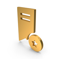 Bookmark Miscellaneous Icon Gold PNG & PSD Images