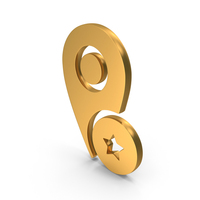 Placeholder Travel Important Location Map Icon Gold PNG & PSD Images