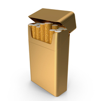 Gold Cigarette Pack PNG & PSD Images