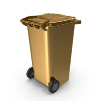Gold Trash Bin PNG & PSD Images
