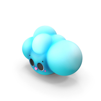 Kawaii Cloud Blue PNG & PSD Images
