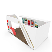 Red Color Exhibition Stand PNG & PSD Images