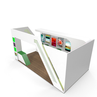 Green Color Exhibition Stand PNG & PSD Images