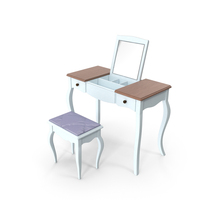 Make-Up Table With Mirror Belveder  Stool With A Sofa PNG & PSD Images