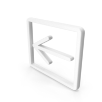 Arrow Direction Square Shape White PNG & PSD Images