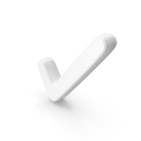 Tick Mark Shape White PNG & PSD Images