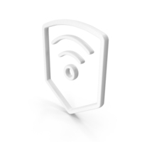 Wifi Guard Shape White PNG & PSD Images