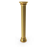 Golden Round Pillar Column Long PNG & PSD Images