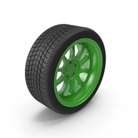Wheel With Green Rim PNG & PSD Images