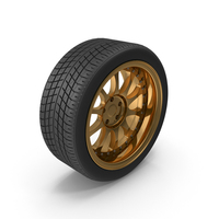 Wheel With Gold Rim PNG & PSD Images