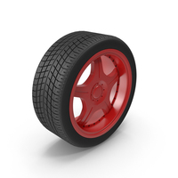 Wheel With Red Rim PNG & PSD Images