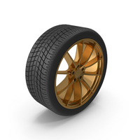 Wheel With Gold Rim PNG & PSD Images