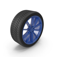 Wheel With Blue Rim PNG & PSD Images