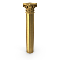 Golden Decorated Pillar Column PNG & PSD Images