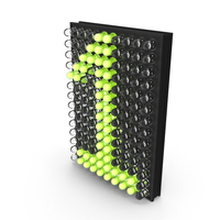 LED Matrix Number 1 PNG & PSD Images