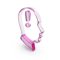 Man With Esclamation Help Logo Glass PNG & PSD Images