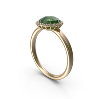 Wedding Ring With Emerald PNG & PSD Images