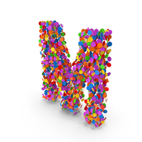 Festive Confetti Letter M PNG & PSD Images
