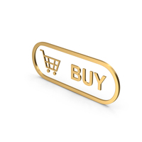 Gold Symbol Shopping/ Buy Button PNG & PSD Images