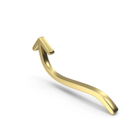 Arrow Curved Shape Gold PNG & PSD Images