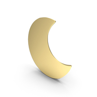 Crescent Moon Shape Gold PNG & PSD Images