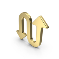 Curved Arrow Shape Gold PNG & PSD Images