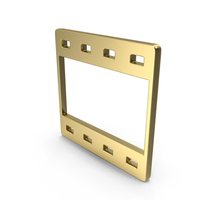 Film Shape Gold PNG & PSD Images