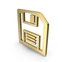 Floppy Shape Gold PNG & PSD Images