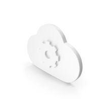 Cloud Settings Shape White PNG & PSD Images