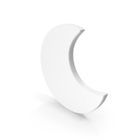 Crescent Shape White PNG & PSD Images