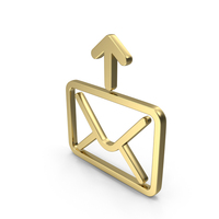 Mail Upload Shape Gold PNG & PSD Images