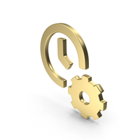 Time Settings Shape Gold PNG & PSD Images