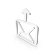 Mail Upload Shape White PNG & PSD Images