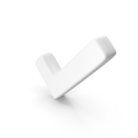 Tick Mark Shape White PNG & PSD Images