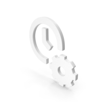 Time Settings Shape White PNG & PSD Images