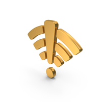 No Network No WiFi Connection Icon Gold PNG & PSD Images