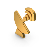 Satellite Dish Icon Gold PNG & PSD Images