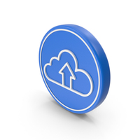 Cloud Upload Blue Coin PNG & PSD Images