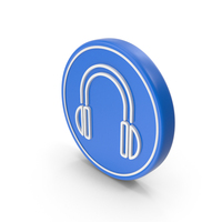 Ear Head Phones Blue Coin PNG & PSD Images