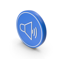High Volume Audio Blue Coin PNG & PSD Images