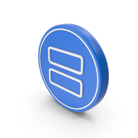 Is Equal To Math Blue Coin PNG & PSD Images