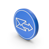 Mail Send Blue Coin PNG & PSD Images