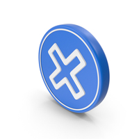 Math Wrong Multiply Blue Coin PNG & PSD Images
