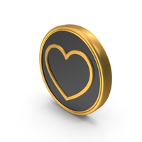 Heart Like Gold Coin PNG & PSD Images