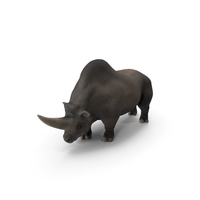 Giant Rhinoceros Standing Pose PNG & PSD Images