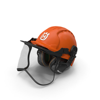 Husqvarna Forest Orange Head Protection Helmet PNG & PSD Images