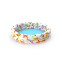 Inflatable Baby Pool Two Ring Abstract Printed PNG & PSD Images